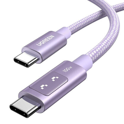 Kabel UGREEN Uno L509 USB-C-USB-C 2m 100W (fioletowy)
