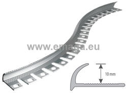 Profil aluminiowy podłogowy owalny łukowy H=10mm, L=3m kolor: poler