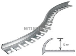 Profil aluminiowy podłogowy owalny łukowy H=10mm, L=3m kolor: poler