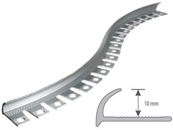 Profil aluminiowy podłogowy owalny łukowy H=10mm, L=3m kolor: poler