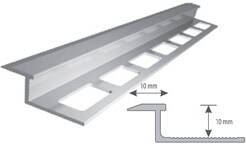 Profil aluminiowy do glazury "PS" panel-płytka H=10mm, L=2,5m anodowany oliwka