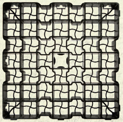 Płyta kratka trawnikowa - panel trawnikowy - krata do trawników geoSystem G5 Max 50 cm x 50 cm x 5 cm pakiet 13 sztuk