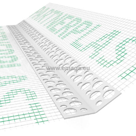 Narożnik perforowany giętki z siatką (146 g/m2) 100x100 mm L=25mb