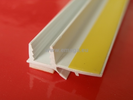Listwa dylatacyjna MINI PCV do ościeżnic okiennych bez siatki  6mm / 3mm L=2,5m kolor: biały - pakiet 60 sztuk
