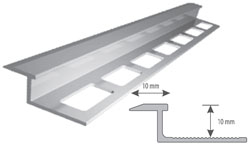 Profil aluminiowy do glazury "PS" panel-płytka H=10mm, L=3m