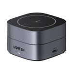 Ładowarka indukcyjna UGREEN W256 20W Qi 2w1 + kabel USB-C-USB-C 1m (czarna) - 2