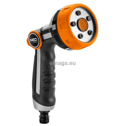 Zraszacz wielofunkcyjny, 5 funkcji, z płynną regulacją, metalowa tarcza