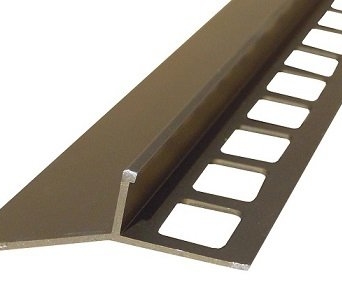Profil aluminiowy balkonowy okapnikowy 44mm 3,0m - okapnik anodowany oliwka