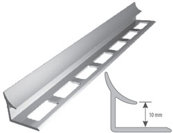 Profil aluminiowy do glazury wewnętrzny L=3m anodowany brąz