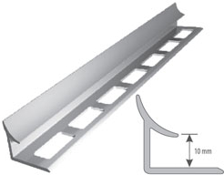 Profil aluminiowy do glazury wewnętrzny L=3m anodowany brąz