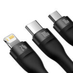 Kabel BASEUS Flash Series USB-C/micro/Lightning 1.2m 100W (czarny) - 4
