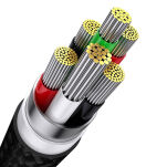 Kabel BASEUS Flash Series USB-C/micro/Lightning 1.2m 100W (czarny) - 7