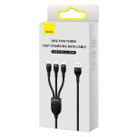 Kabel BASEUS Flash Series USB-C/micro/Lightning 1.2m 100W (czarny) - 8