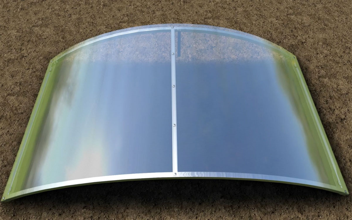 Emaga Okno dachowe 100x200cm rozsuwane do szklarni Primus