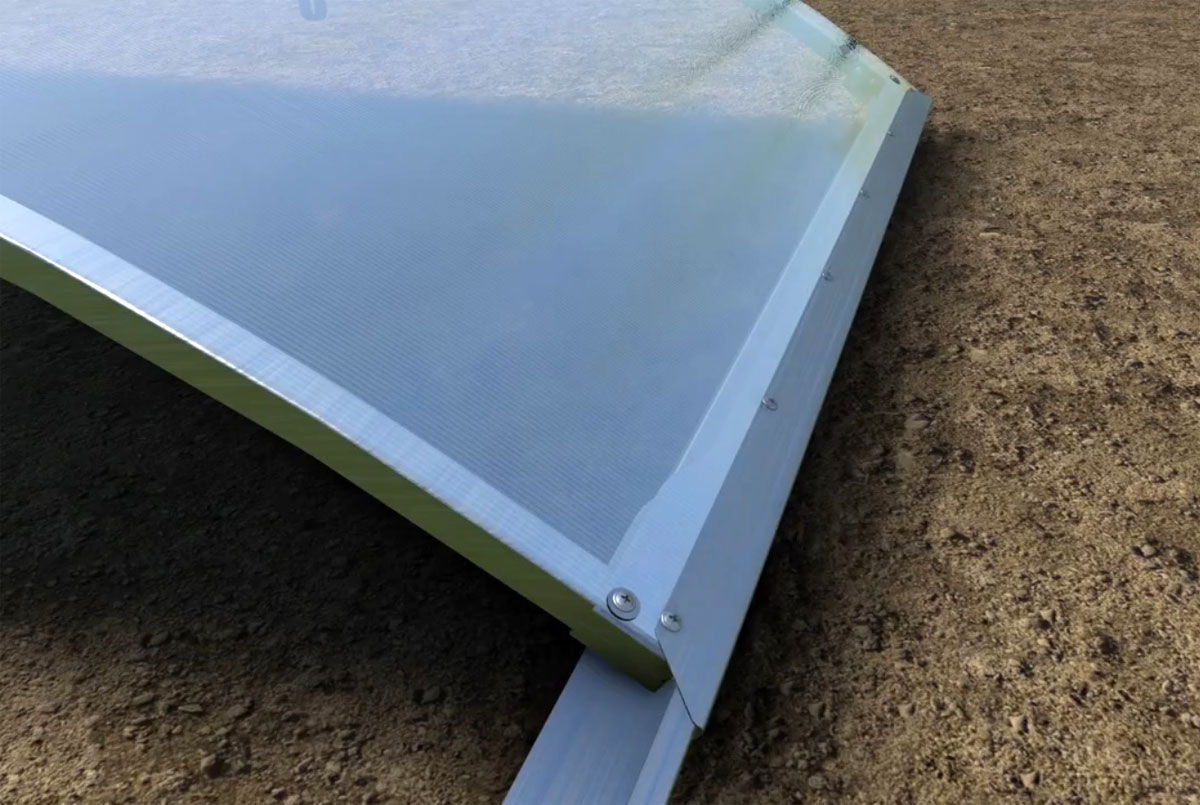 Emaga Okno dachowe 100x200cm rozsuwane do szklarni Primus