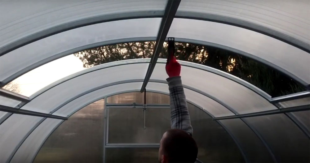 Emaga Okno dachowe 100x200cm rozsuwane do szklarni Primus