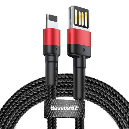 Kabel BASEUS Cafule USB-A-Lightning 1m dwustronny (czarno-czerwony)