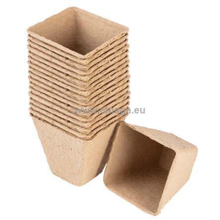 Rozsadniki torfowe: 8 x 8 x 7.8 cm, 18 sztuk