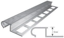 Profil aluminiowy do glazury AL "ZO"schodowy H=10mm, L=2,5m anodowany srebro