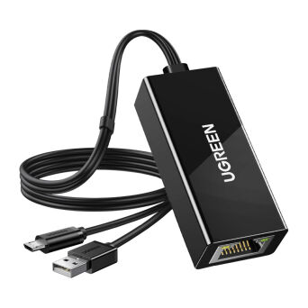 Adapter UGREEN CR110 USB-C-RJ45 100Mb/s (czarny)