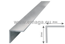 Profil aluminiowy do glazury kątownik 20/20 L=3m anodowany brąz