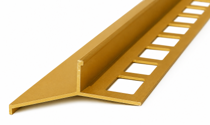 Profil aluminiowy balkonowy okapnikowy 44mm 3,0m - okapnik anodowany złoto