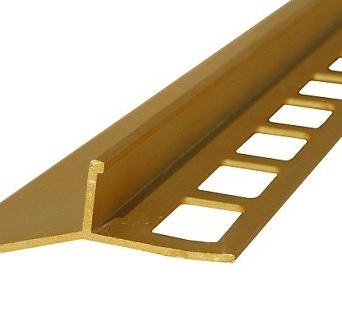 Profil aluminiowy balkonowy okapnikowy 44mm 3,0m - okapnik anodowany złoto