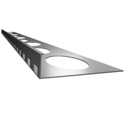 Profil schodowy SZ10 aluminium - schody z okładzinami żywicznymi "kamienny dywan" L=2m