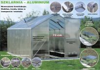 Szklarnia aluminiowa 2,30 x 4,48m Gutta Gartentec F6 z poliwęglanu 6mm - 4