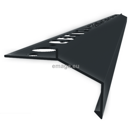 Profil aluminiowy balkonowy prosty B100 20mm 2,5m grafit RAL7016