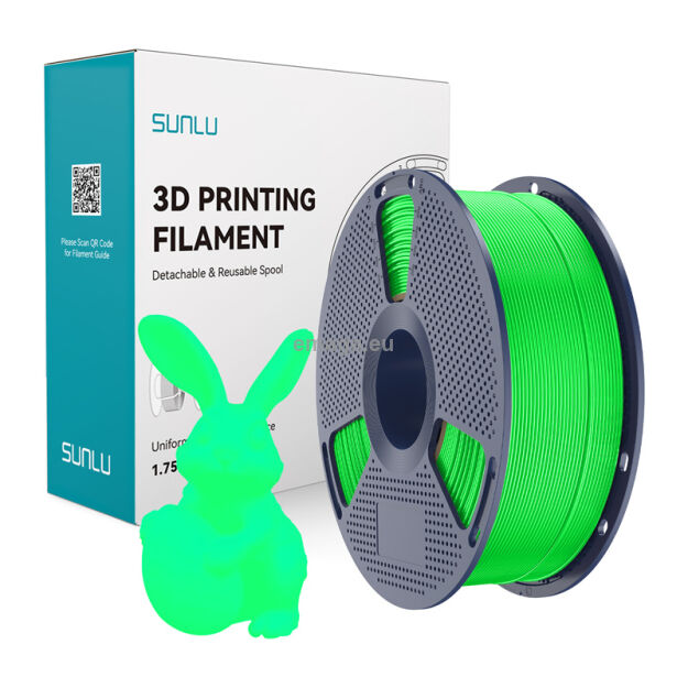 Filament SUNLU PLA Glow In The Dark 1.75mm 1kg (zielony)