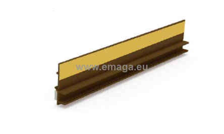 Listwa dylatacyjna PCV do ościeżnic okiennych bez siatki 9mm / 6mm L=3,0m kolor: Ciemny Orzech RAL8017 - pakiet 30 sztuk