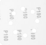 Krążki ścierne 150 mm, K100, 5 szt., z 8 otworami, 65mm - 6