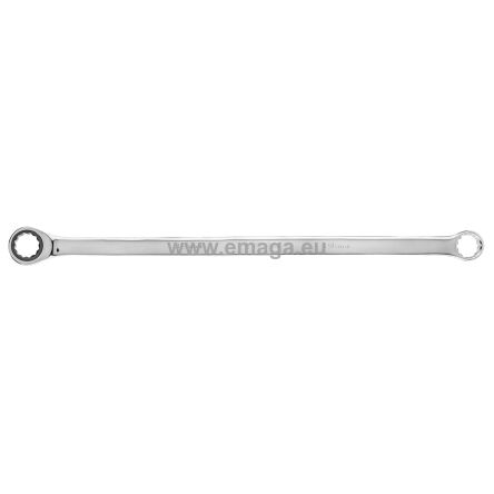 Klucz oczkowy dwustronny z grzechotką, długi 19 mm