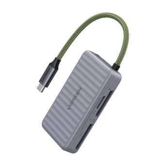 Czytnik kart UGREEN CM868 USB-C 2xSD 1xTF (szary)