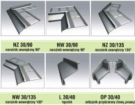 OP30/40 Odbojnik przyścienny (komplet lewy + prawy) grafitowy RAL 7024 - 2