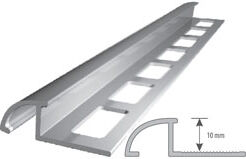 Profil aluminiowy do glazury AL "CW"schodowy H=10mm, L=3m anodowany złoto