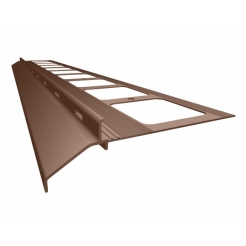 K20 Profil aluminiowy balkonowy 2.0m  brązowy RAL 8019 - listwa balkonowa okapnikowa brązowa 