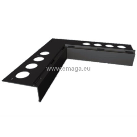 Narożnik wewnętrzny 90° PRIAMY FLEXI STONE z drenażem antracyt RAL7016