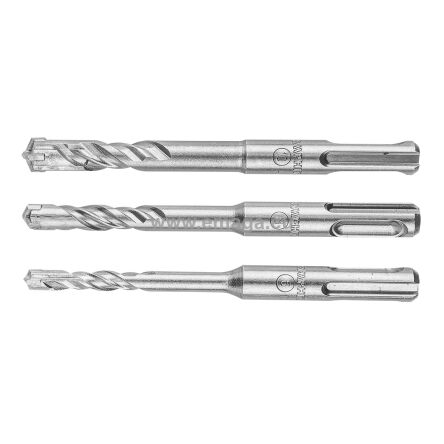 Zestaw wierteł do betonu SDS Plus, quatro, zestaw 3 szt. - 6, 8, 10 x 110 mm