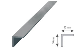 Profil aluminiowy do glazury kątownik 10/10mm L=2,5m anodowany srebro