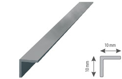 Profil aluminiowy do glazury kątownik 10/10mm L=2,5m anodowany srebro