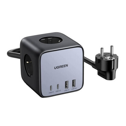 Listwa zasilająca UGREEN CD268 3 gniazda 65W 1,8m (czarna)