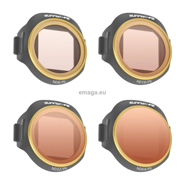 Zestaw 4 filtrów Sunnylife ND8/PL + ND16/PL + ND32/PL + ND64/PL do MINI 5 Pro
