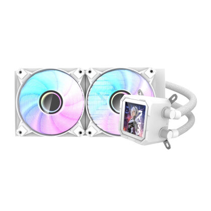 Chłodzenie wodne DARKFLASH DV240S 120mm x2 (białe)