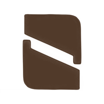 Odbojnik przyścienny (komplet lewy + prawy) do profila DRIP brąz RAL8028