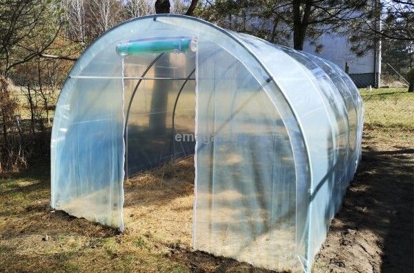 Tunel foliowy metalowy (ocynk) z folią 4-sezonową kolor: zielony 465x250x190 cm WYSYŁKA GRATIS