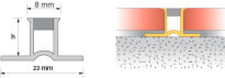 Profil dylatacyjny PCV H=8 mm, L=2,5 mb pakiet 10szt. - 4