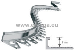 Profil aluminiowy podłogowy łukowy 8mm 3mb anodow. brąz