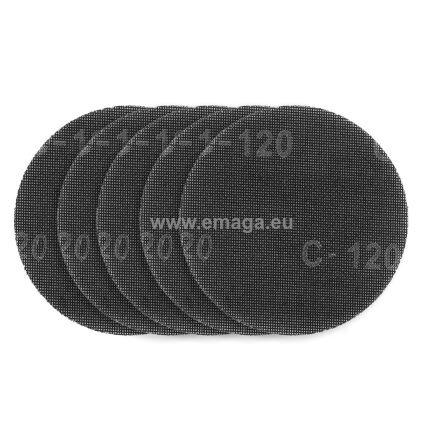 Siatka ścierna do gipsu na rzep 180 mm, K120, 5szt do szlifierki 59G263